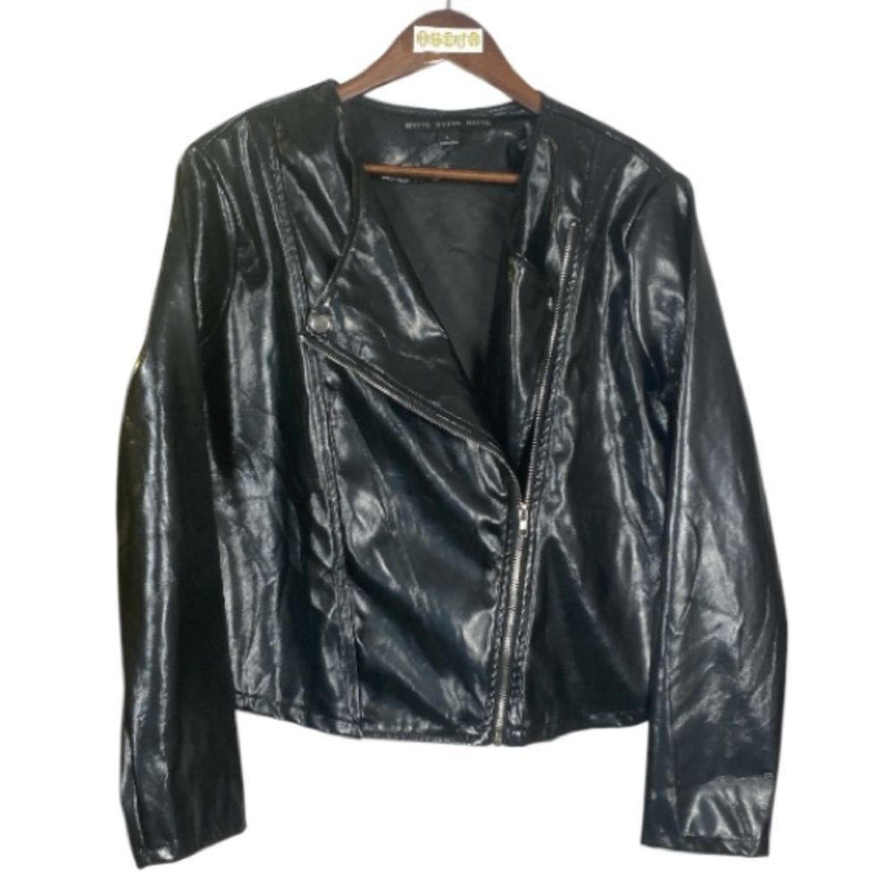 HY FVE Women's Black Leather Jacket / Wms XL